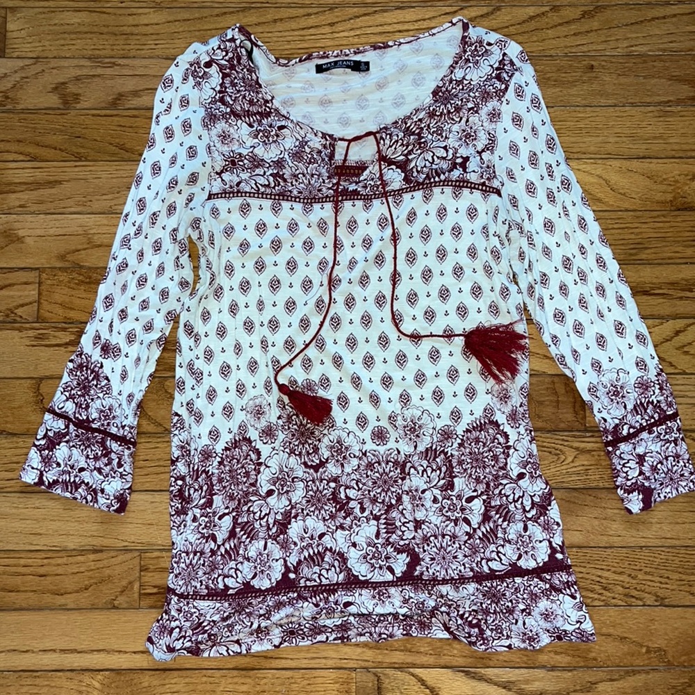 White and Maroon shirt